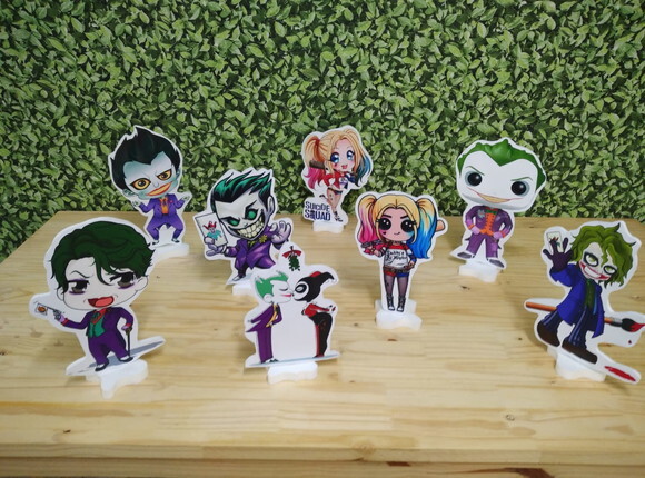 Coringa e Arlequina Baby Kit de Mesa Displays 8 Peças