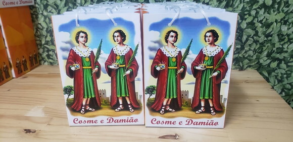 Cosme e Damião Sacola 24x17x8 cm Pronta Entrega