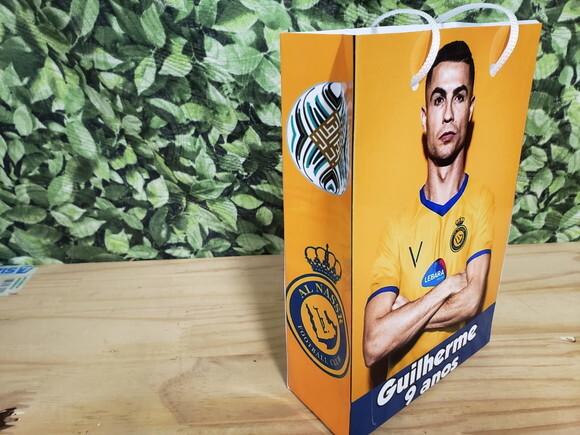 Cristiano Ronaldo Al Nassr Sacola Personalizada Pronta Entg