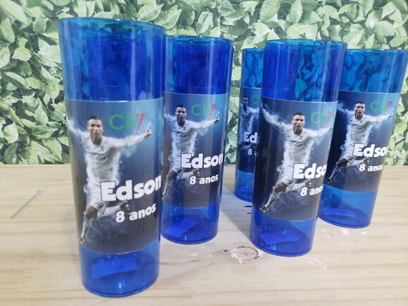 Cristiano Ronaldo Copo Long Drink Personalizado