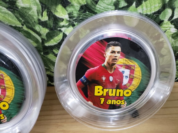 Cristiano Ronaldo Pratos Sobremesa Personalizados