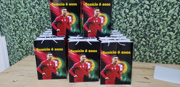 Cristiano Ronaldo Sacola Personalizada Pronta Entrega