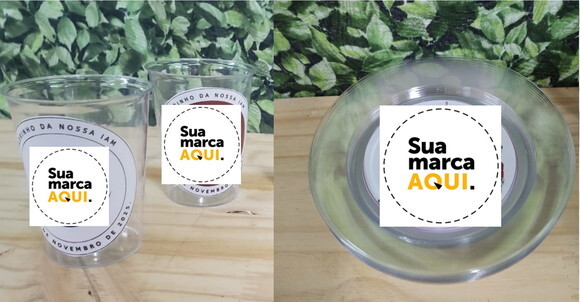 Descartáveis Empresa Copo 300 ml c/ Prato Refeição com Logo