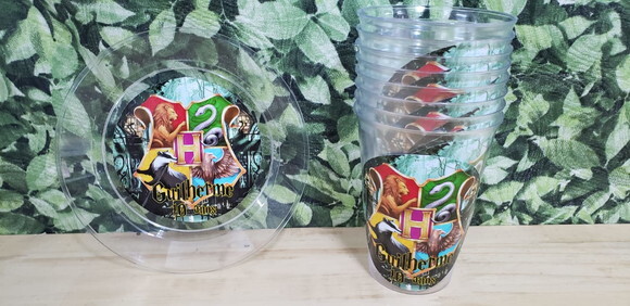 Descartáveis Harry Porter Copo 300 ml e Prato Sobremesa
