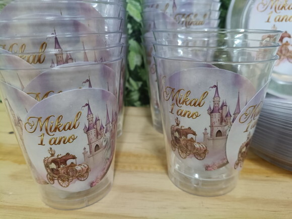 Descartáveis Personalizados Copo 300 ml Prato Sobremesa
