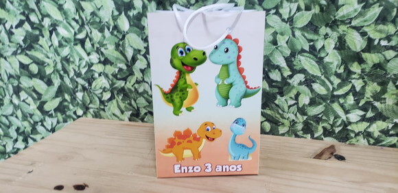 Dino Baby Sacola Personalizada Pronta Entrega