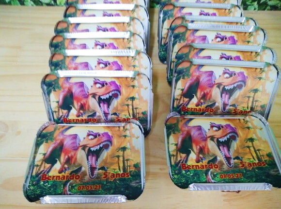 Dinossauro Marmitinhas Personalizadas 20 Unidades P Entrega
