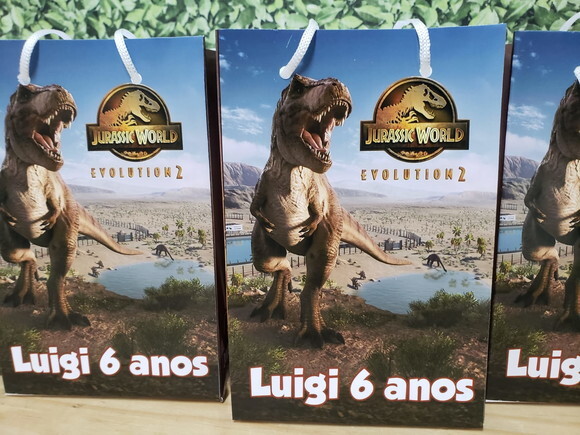 Dinossauro Sacola Personalizada Pronta Entrega