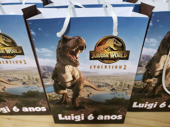 Dinossauro Sacola Personalizada Pronta Entrega