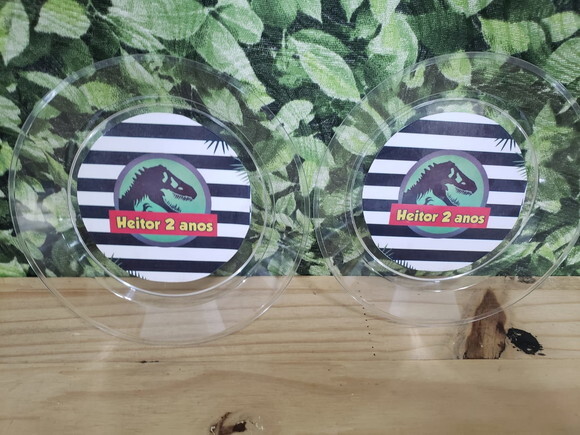 Dinossauro Prato Sobremesa Personalizado Pronta Entrega