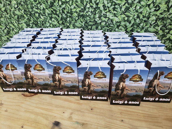 Dinossauro Sacola Personalizada Pronta Entrega