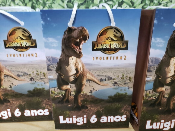 Dinossauro Sacola Personalizada Pronta Entrega