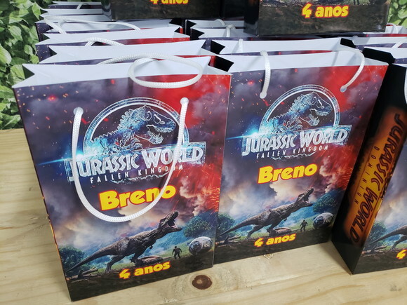 Dinossauros Jurassic World Sacola Personalizada P Entrega