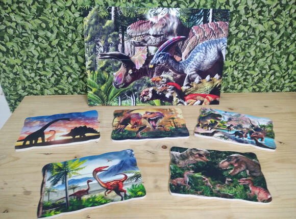 Dinossauros Kit de Parede 6 Peças Pronta Entrega