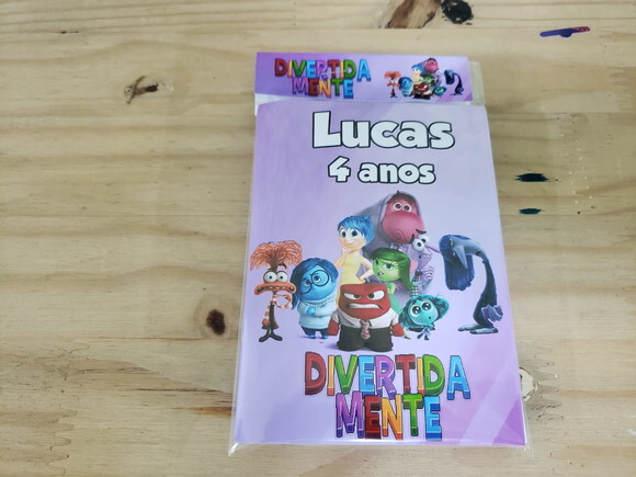 Divertidamente Caderninho Colorir Personalizado