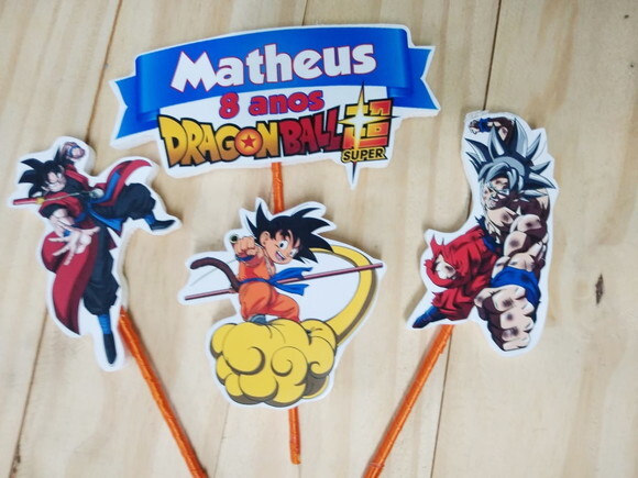 Dragon Ball Topo de Bolo Personalizado