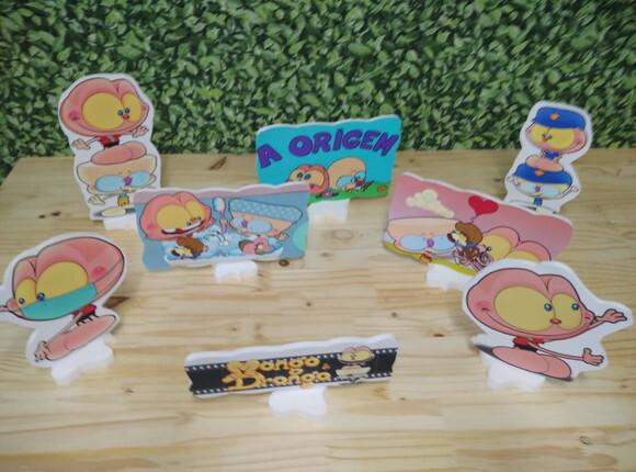 Drongo e Mongo Kit de Mesa Displays 8 Peças Pronta Entrega