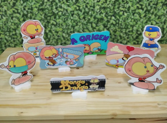 Drongo e Mongo Kit de Mesa Displays 8 Peças Pronta Entrega