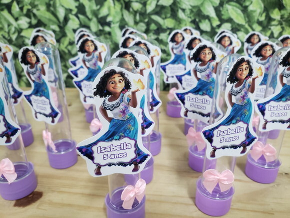 Encanto Tubetes com Apliques Personalizados Pronta Entrega