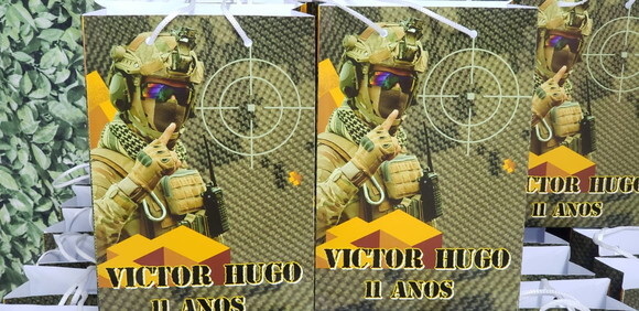 Exercito Sacola Personalizada Pronta Entrega Div Tamanhos