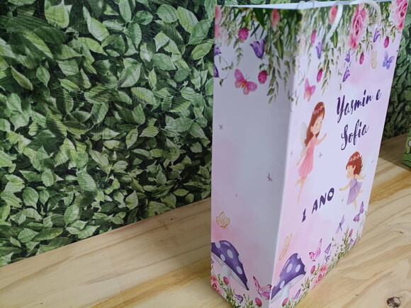 Fadas Sacola Personalizada Tam 24x18x8 cm Pronta Entrega