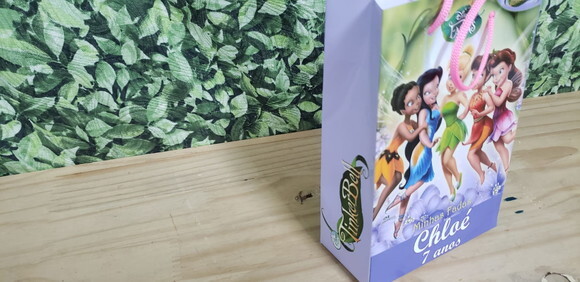 Fadas Sininho Sacola Personalizada Pronta Entregatam Médio