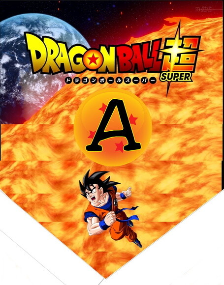 Faixa com Parabens + Nome Tema Dragon Ball