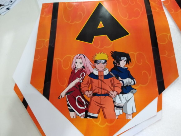 Faixa Parabéns Mais Nome Naruto Personalizada