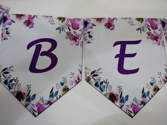 Faixa Varal Floral Parabens Mais Nome