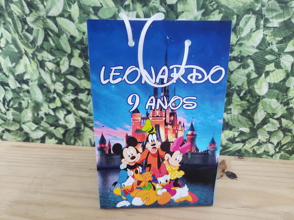Familia Disney Sacola Personalizada Pronta Entrega