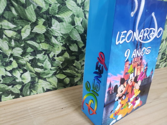 Familia Disney Sacola Personalizada Pronta Entrega