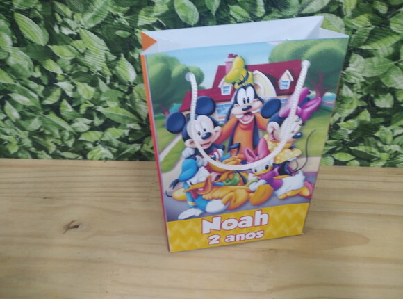 Familia Disney Sacola Personalizada Pronta Entrega