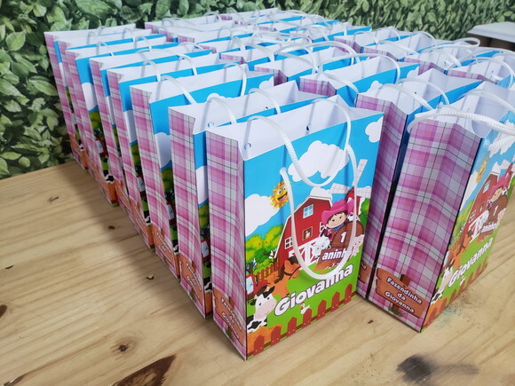 Fazendinha Menina Sacola Personalizada Pronta Entrega