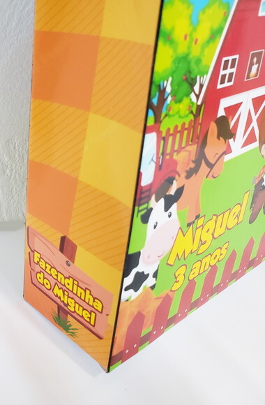 Fazendinha Sacola Personalizada Menino Pronta Entrega