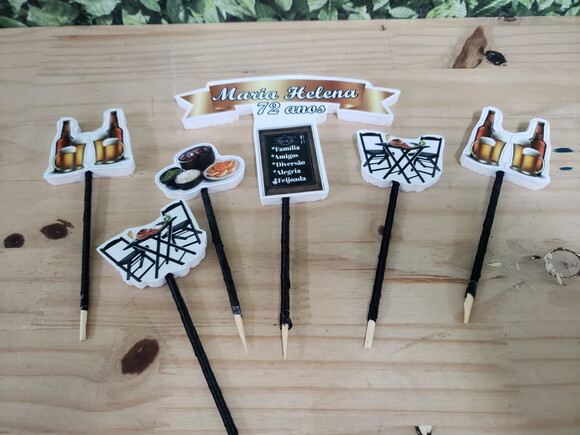 Feijoada Topo de Bolo Personalizado Pronta Entrega
