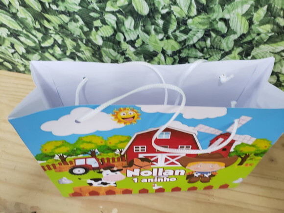 Fazendinha Sacola Personalizada Pronta Entrega