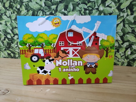 Fazendinha Sacola Personalizada Pronta Entrega