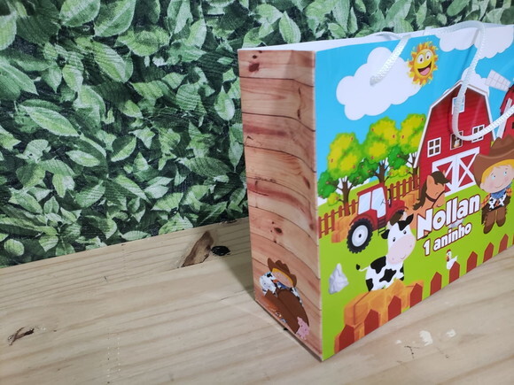 Fazendinha Sacola Personalizada Pronta Entrega