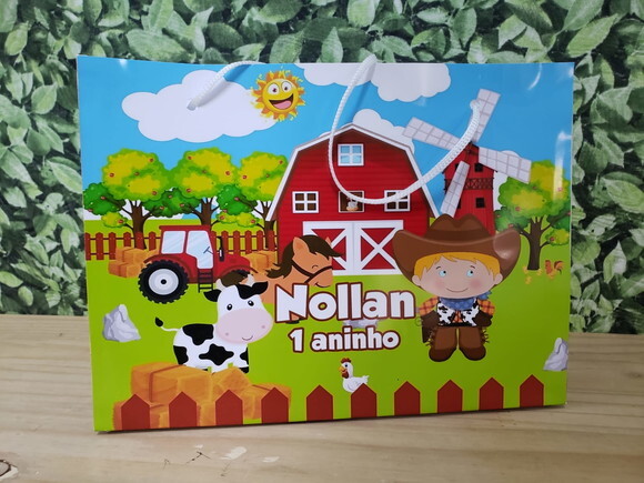 Fazendinha Sacola Personalizada Pronta Entrega