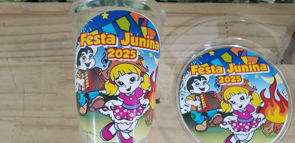 Festa Junina Descartáveis Personalizados Copo e Prato Sobrem