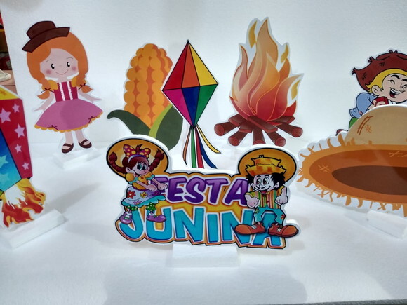 Festa Junina Kit de Mesa Displays 8 Peças Pronta Entrega