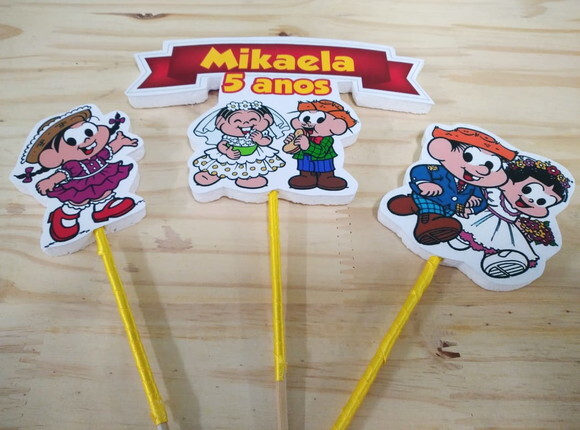 Festa Junina Topo de Bolo Personalizado Pronta Entrega