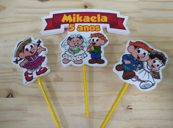 Festa Junina Topo de Bolo Personalizado Pronta Entrega