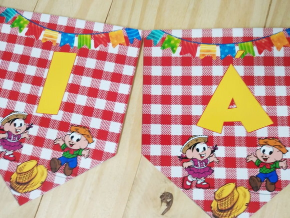Festa Junina Varal Arraiá Mais Nome Pronta Entrega.
