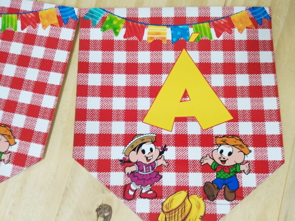 Festa Junina Varal Arraiá Mais Nome Pronta Entrega.
