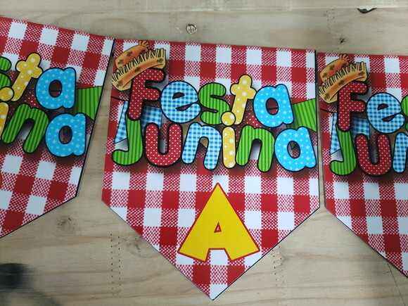 Festa Junina Varal Decorativo e Personalizado Pronta Entrega