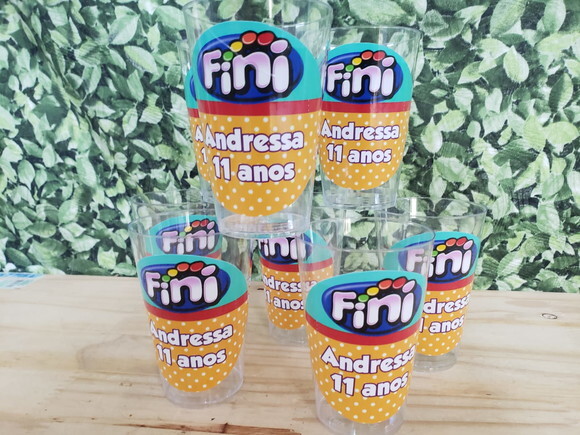 Fini Copos 300 ml Personalizados Pronta Entrega
