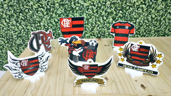 Flamengo Displays de Mesa 7 Peças Pronta Entrega
