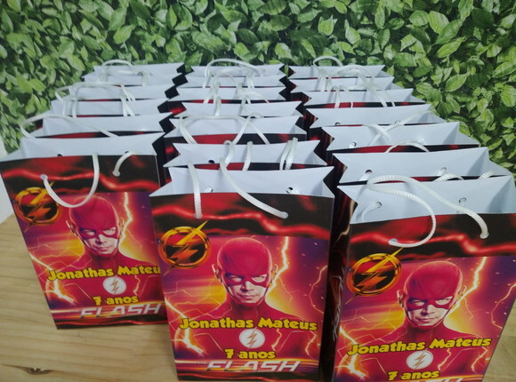 Flash Sacola Personalizada Pronta Entrega Tam 20x13,5x5,5 cm