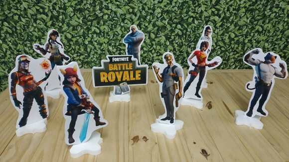 Fortnite Kit de Mesa Displays 8 Peças Pronta Entrega